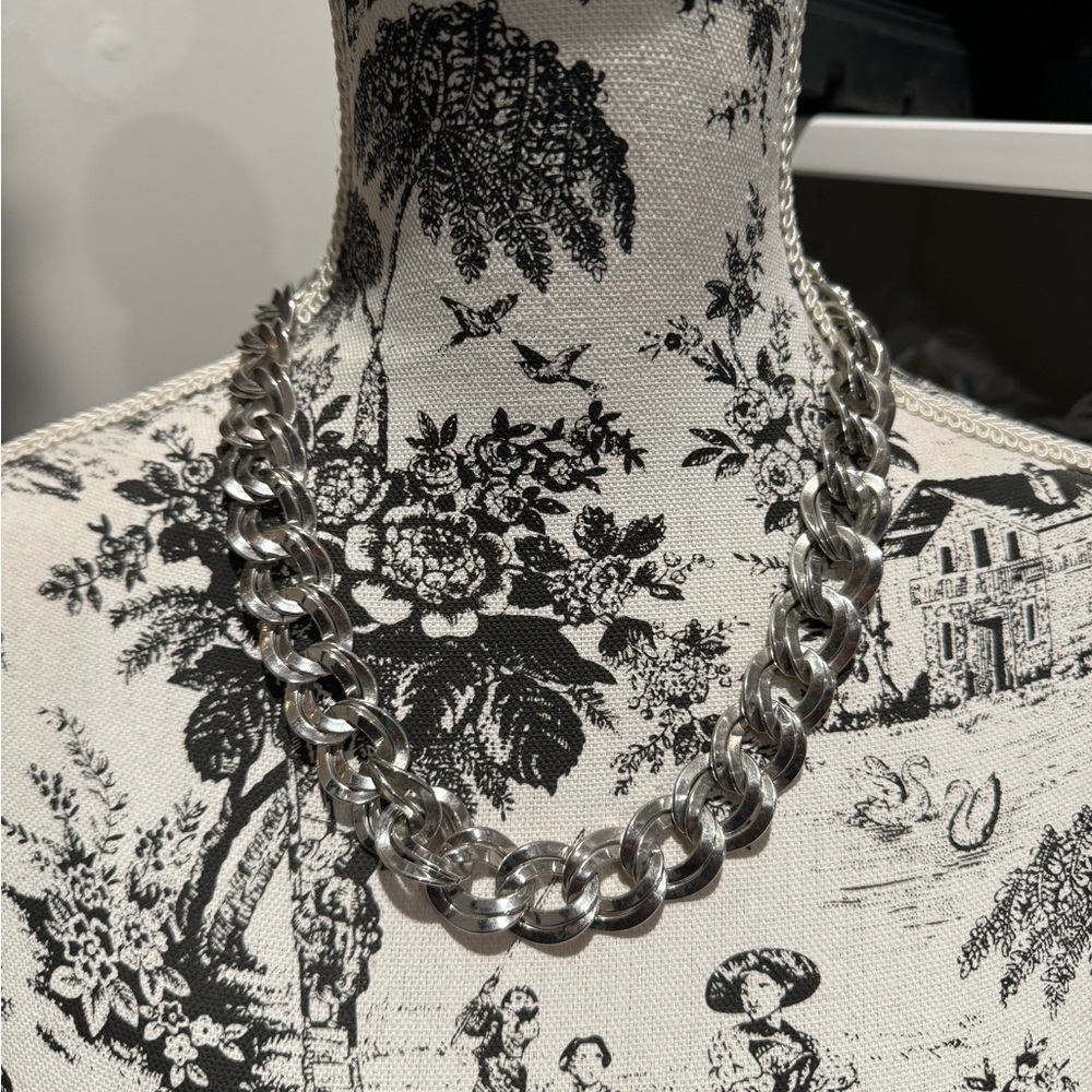 Silver Chain Link Necklace